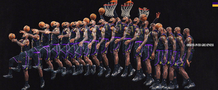 湖人官方发布詹姆斯扣篮特效图引热议